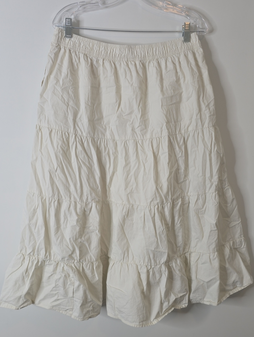 Joe Fresh Cream Tiered 100% Cotton Maxi Skirt - Picture 3 of 8